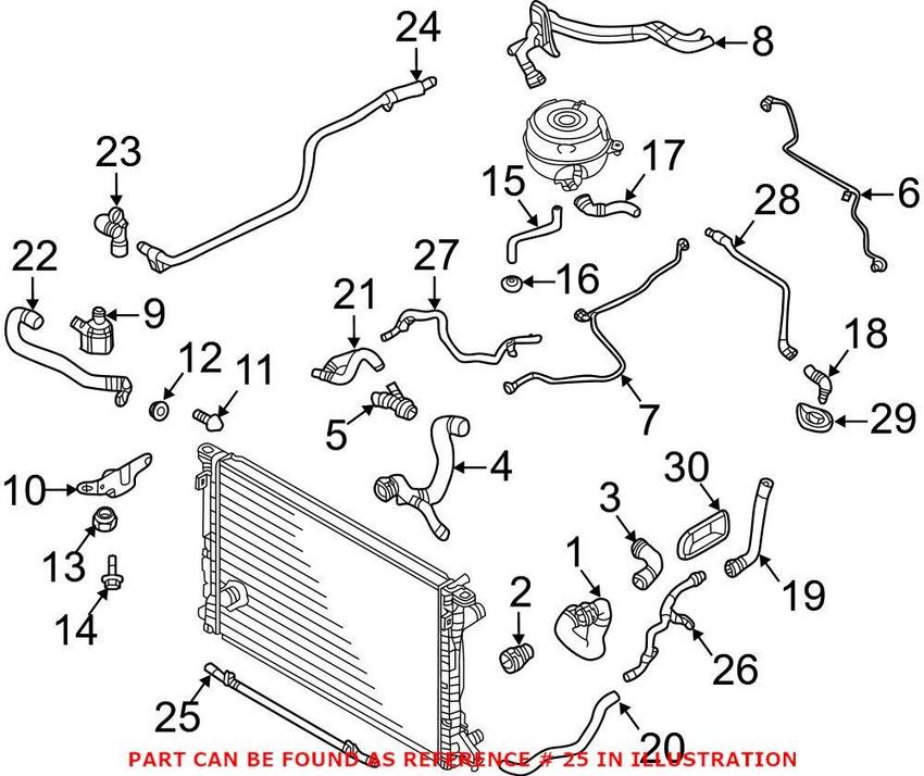 Audi Engine Coolant Pipe